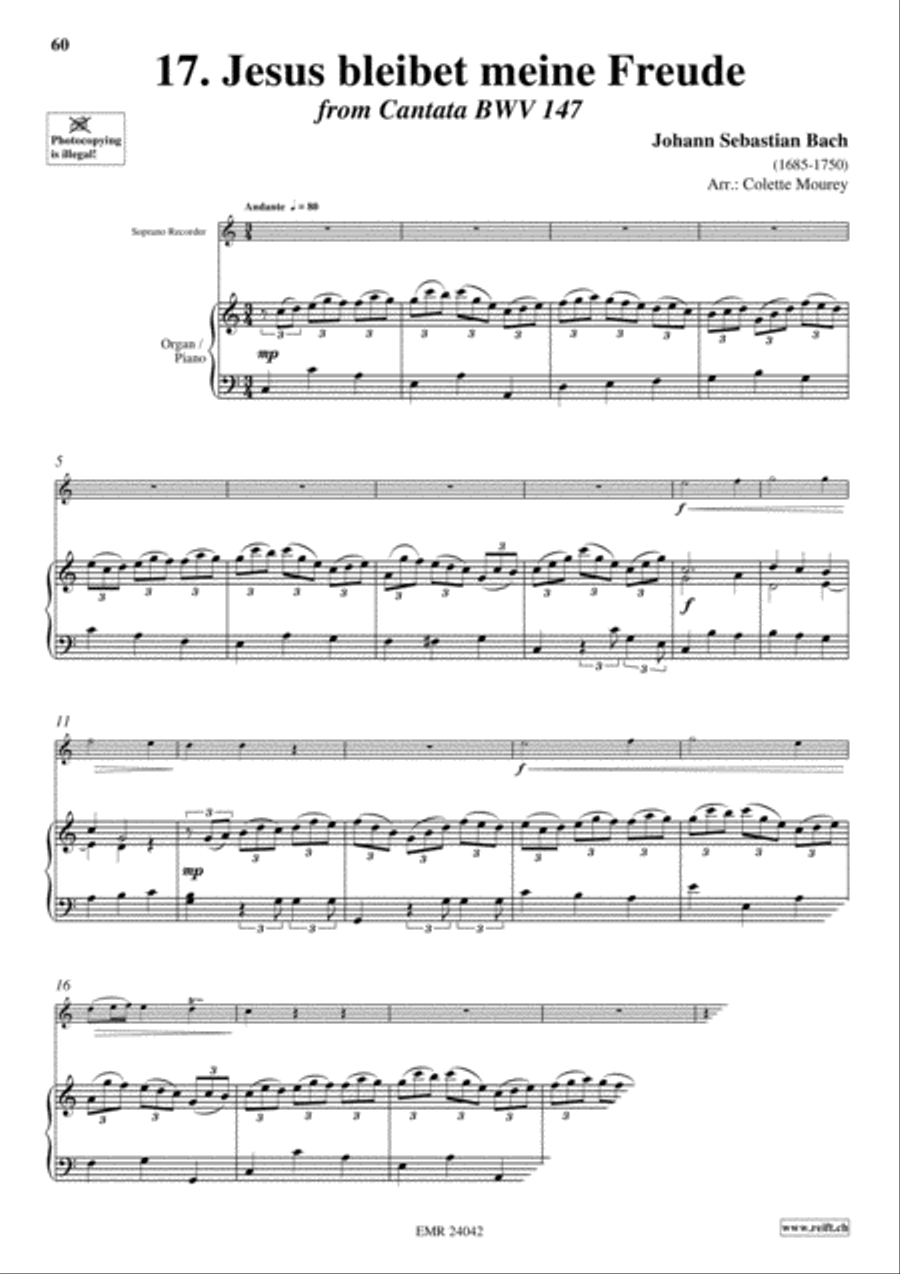 40 Greatest Baroque Hits Volume 1 Soprano Recorder scores gallery preview page 19