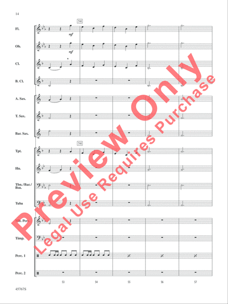 A Festival Chime A Festival Chime Concert Band scores gallery preview page 30
