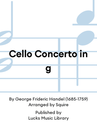 Book cover for Cello Concerto in g