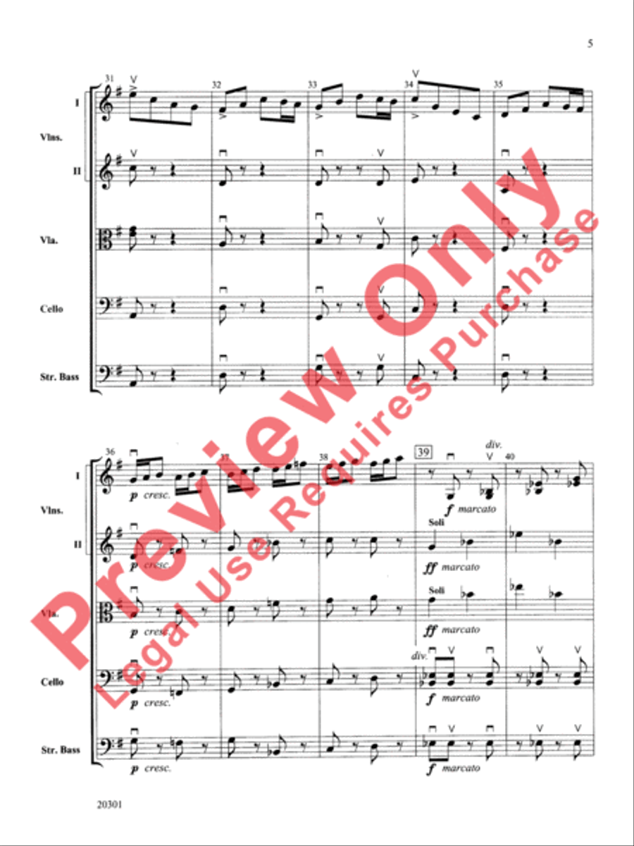 Acrobats String Orchestra scores gallery preview page 6