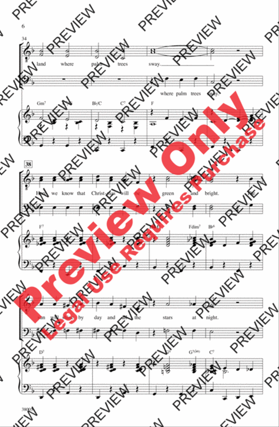 Mele Kalikimaka Men's Choir scores gallery preview page 6