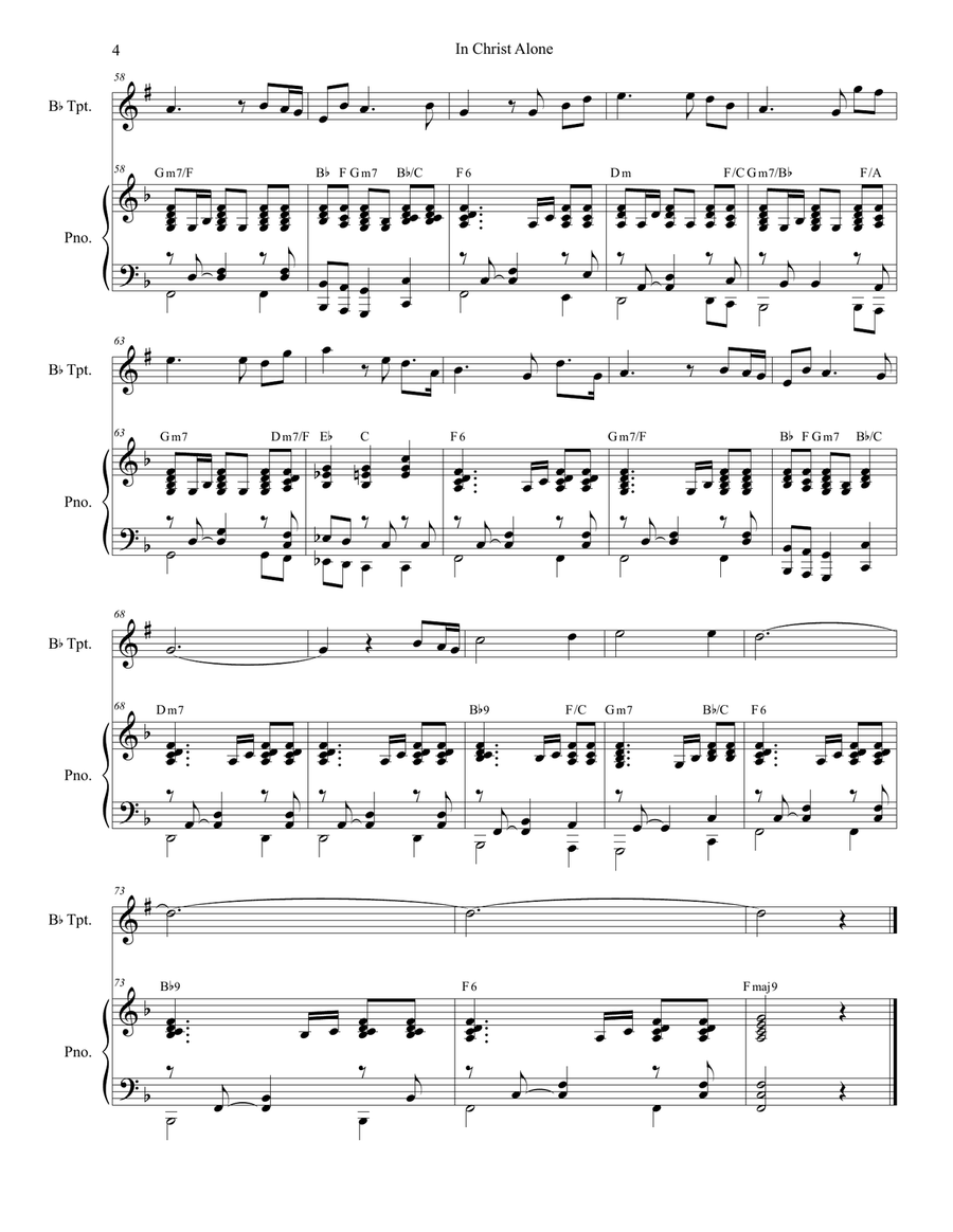 In Christ Alone In Christ Alone Trumpet Solo scores gallery preview page 4