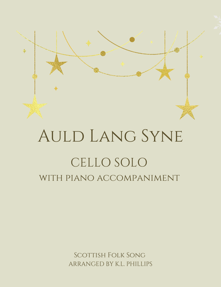 Auld Lang Syne - Cello Solo with Piano Accompaniment image number null