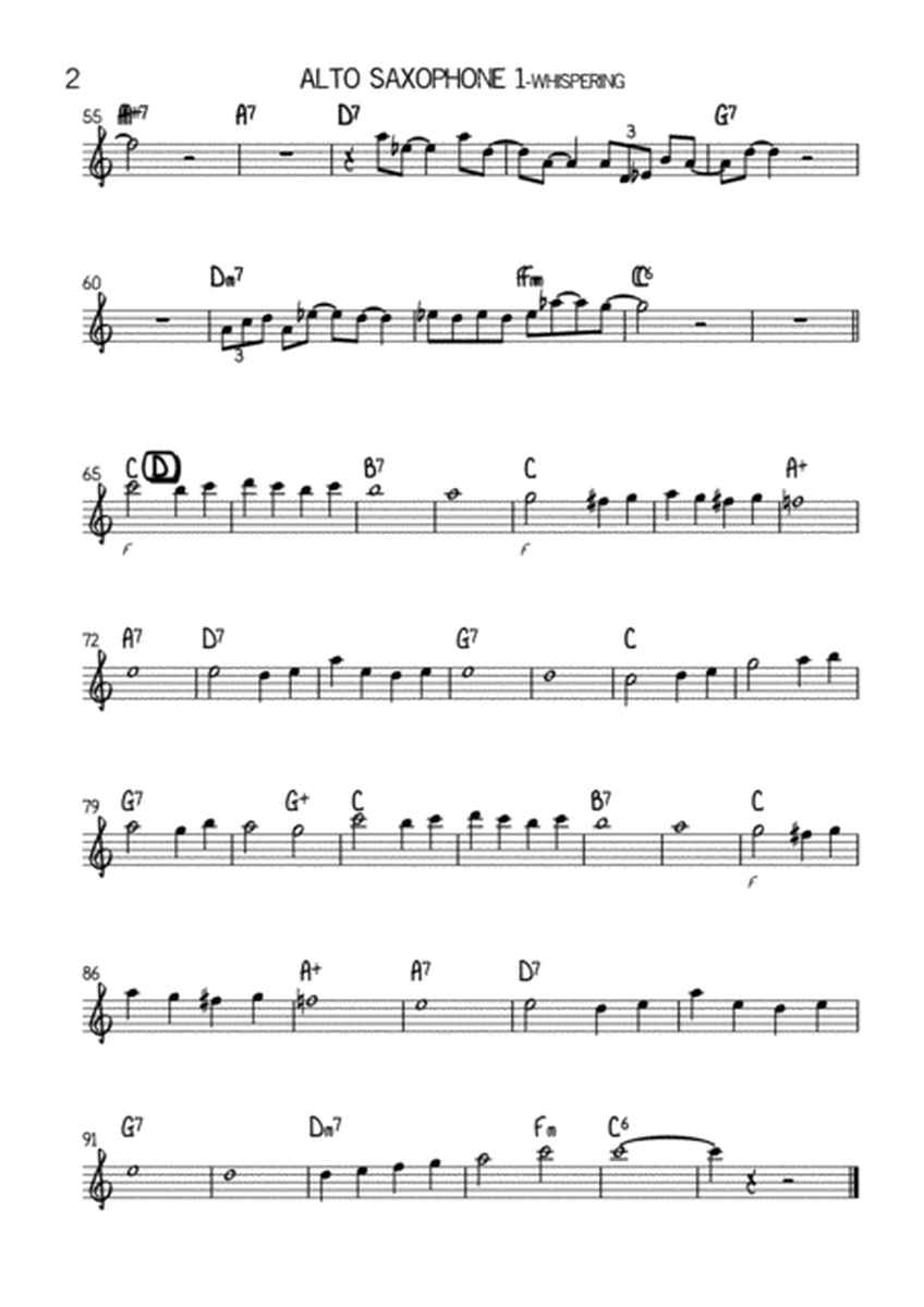 Whispering for Saxophone Quartet image number null