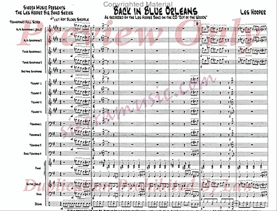 Back In Blue Orleans Back In Blue Orleans Big Band scores gallery preview page 2