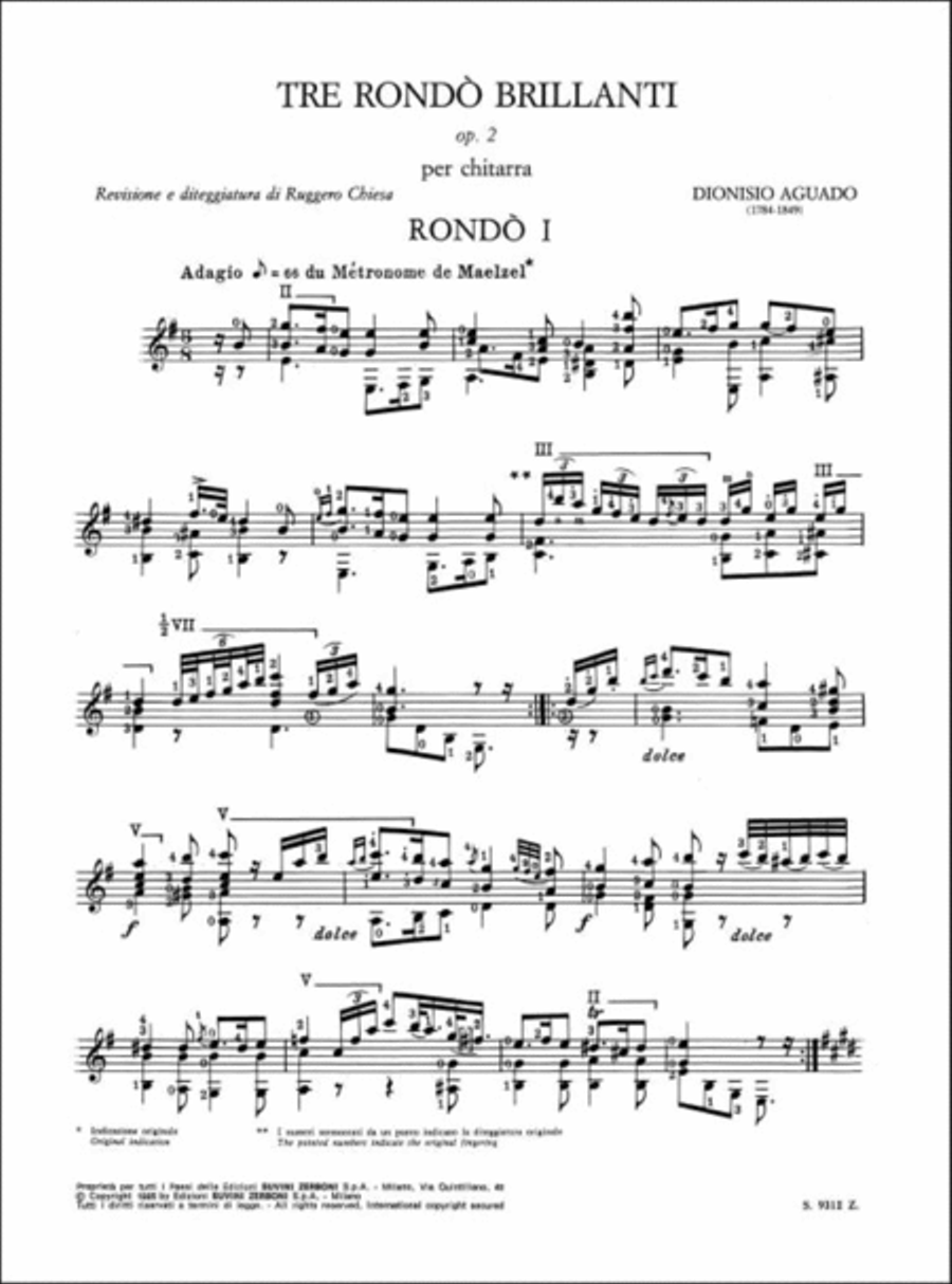 Tre Rondò Brillanti Sc 2 Per Chitarra Classical Guitar scores gallery preview page 2