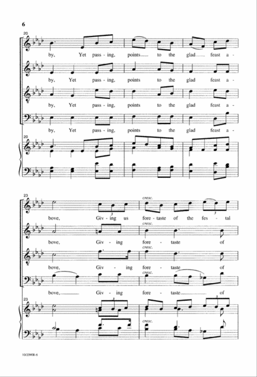 The Hour of Banquet and Song Divisi scores gallery preview page 6