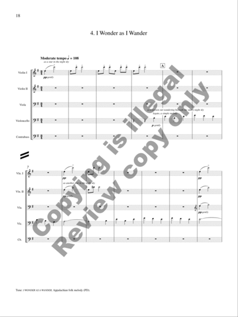 Folk Carols for Strings String Orchestra scores gallery preview page 9