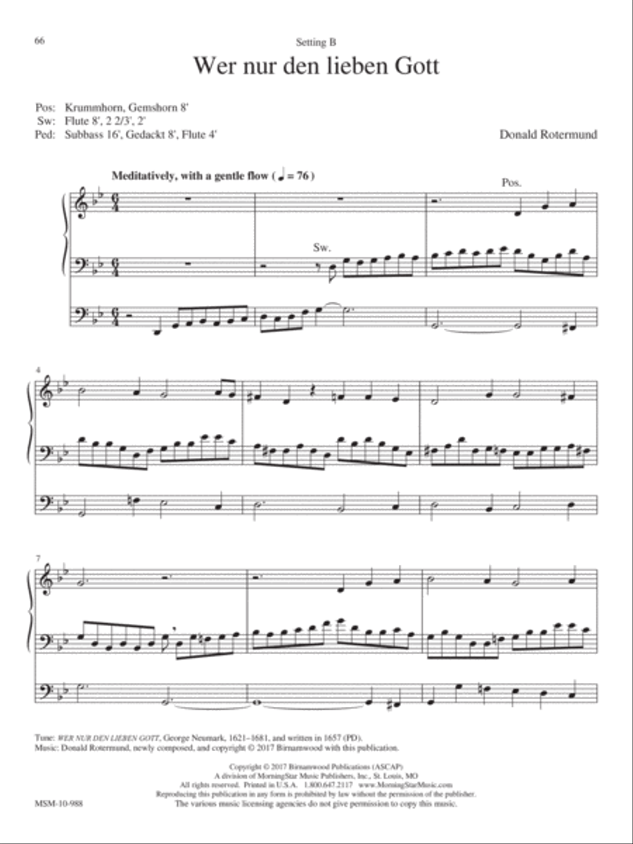 Wer nur den lieben Gott Wer nur den lieben Gott Organ scores gallery preview page 2