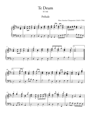 Book cover for Te Deum Prelude (Piano, Organ, Harpsichord) Original