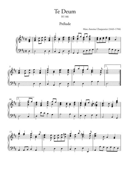 Te Deum Prelude (Piano, Organ, Harpsichord) Original image number null