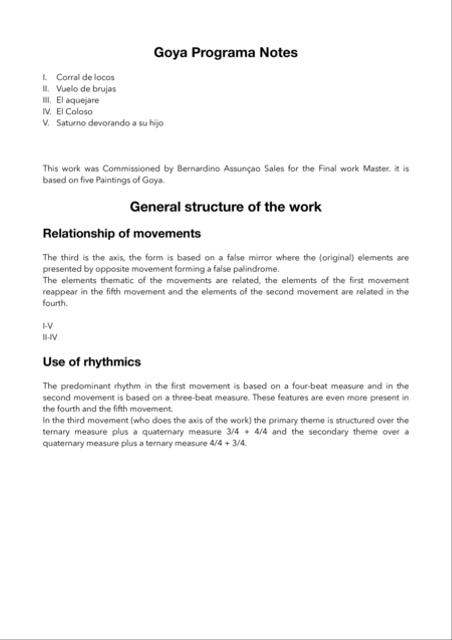 Goya for Clarinet & String Quartet (Piano reduction) B-Flat Clarinet scores gallery preview page 2
