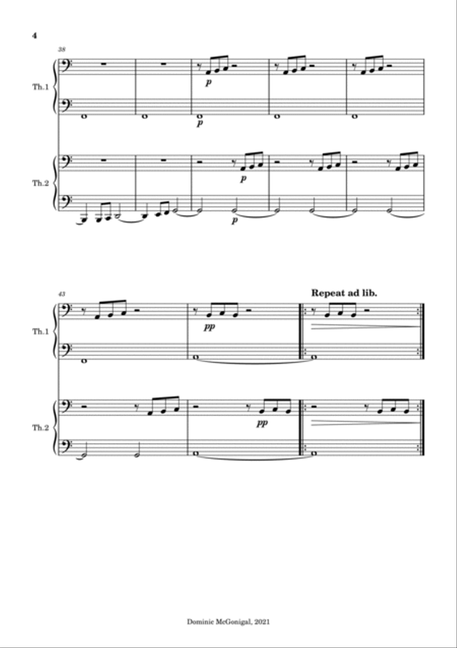 Theorbo Chaser (theorbo duet) Set of Parts scores gallery preview page 4