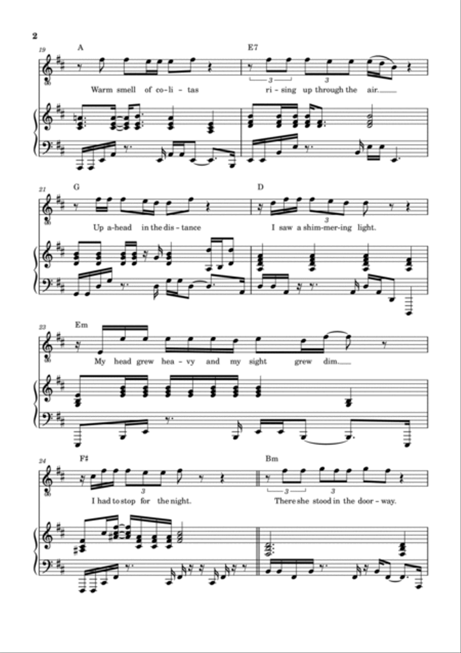 Hotel California Voice scores gallery preview page 3