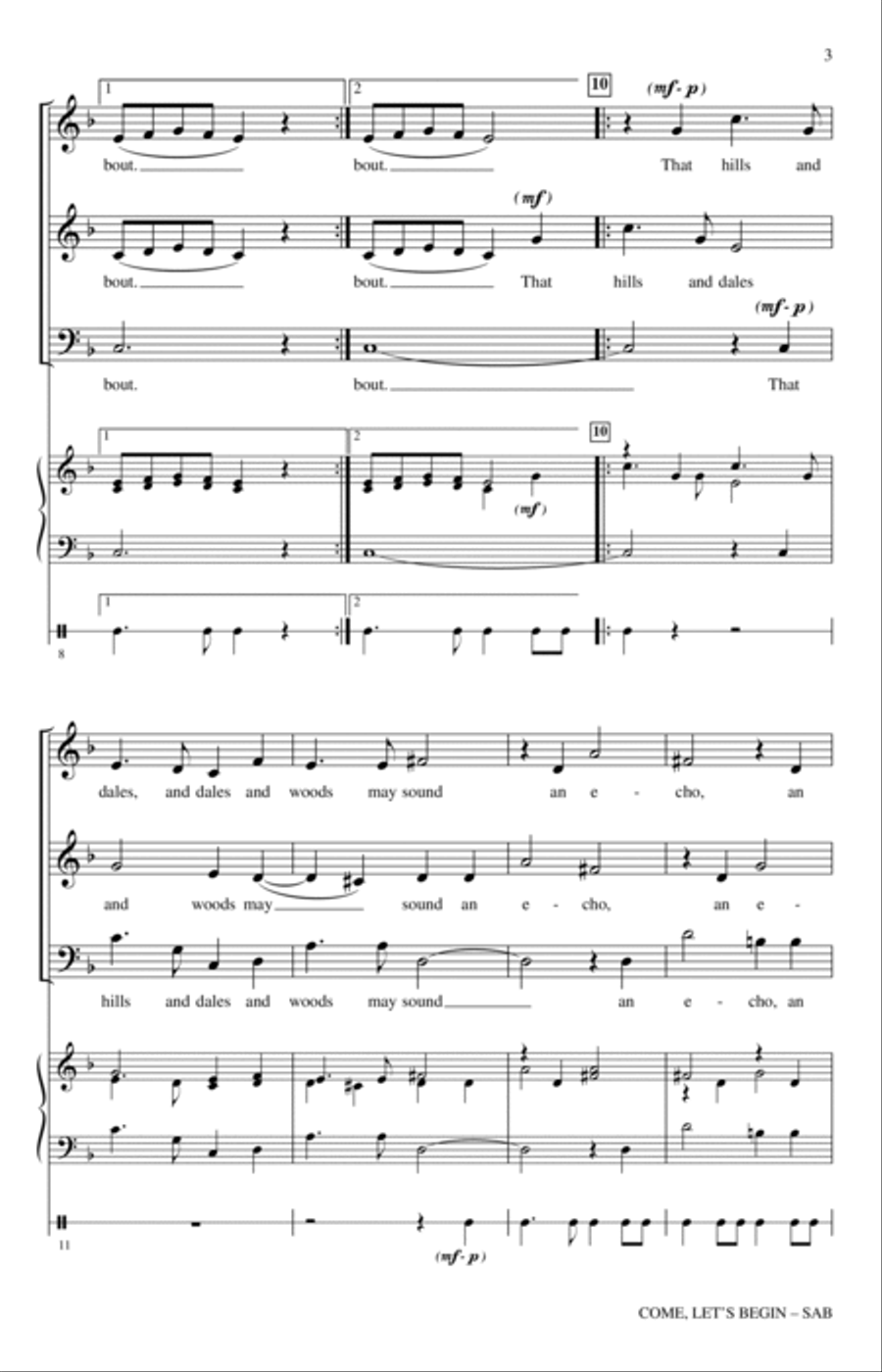 Come, Let's Begin 3-Part scores gallery preview page 2