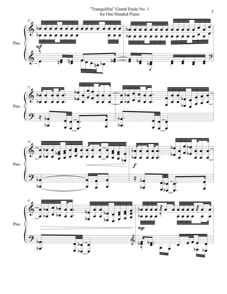 "Tranquillita" Grand Etude No. 1 for the Left Hand image number null