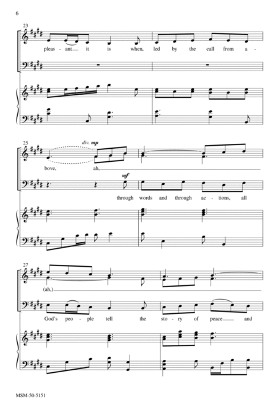 Song of Unity 4-Part scores gallery preview page 5