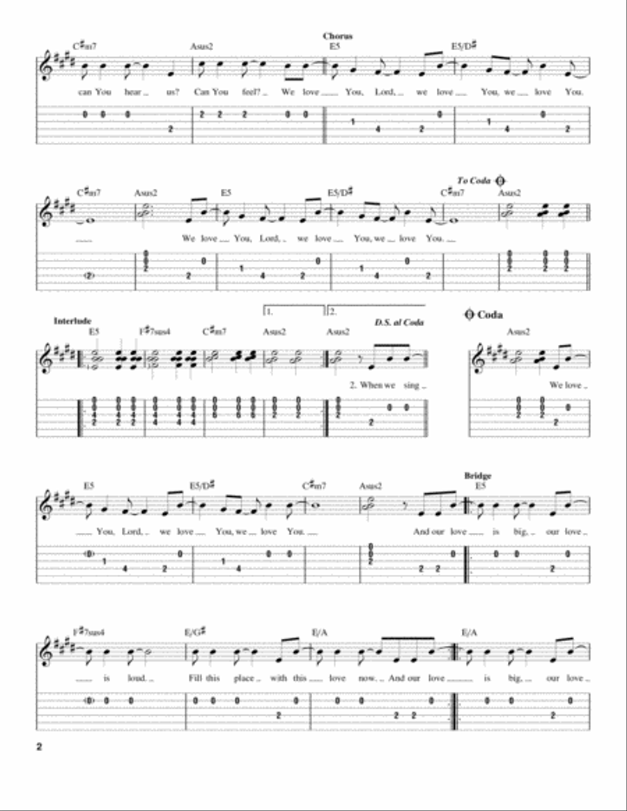 Our Love Is Loud Acoustic Guitar scores gallery preview page 2