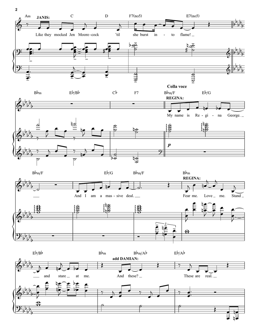 Meet The Plastics (from Mean Girls: The Broadway Musical) Voice scores gallery preview page 2