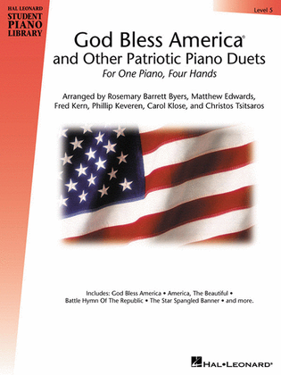 Book cover for God Bless America and Other Patriotic Piano Duets – Level 5