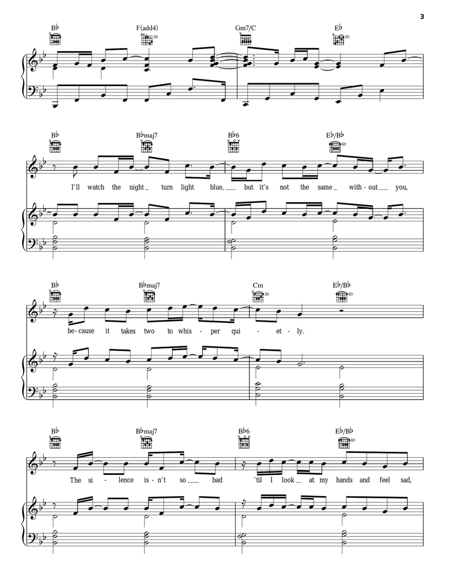 Vanilla Twilight Piano, Vocal, Guitar scores gallery preview page 3