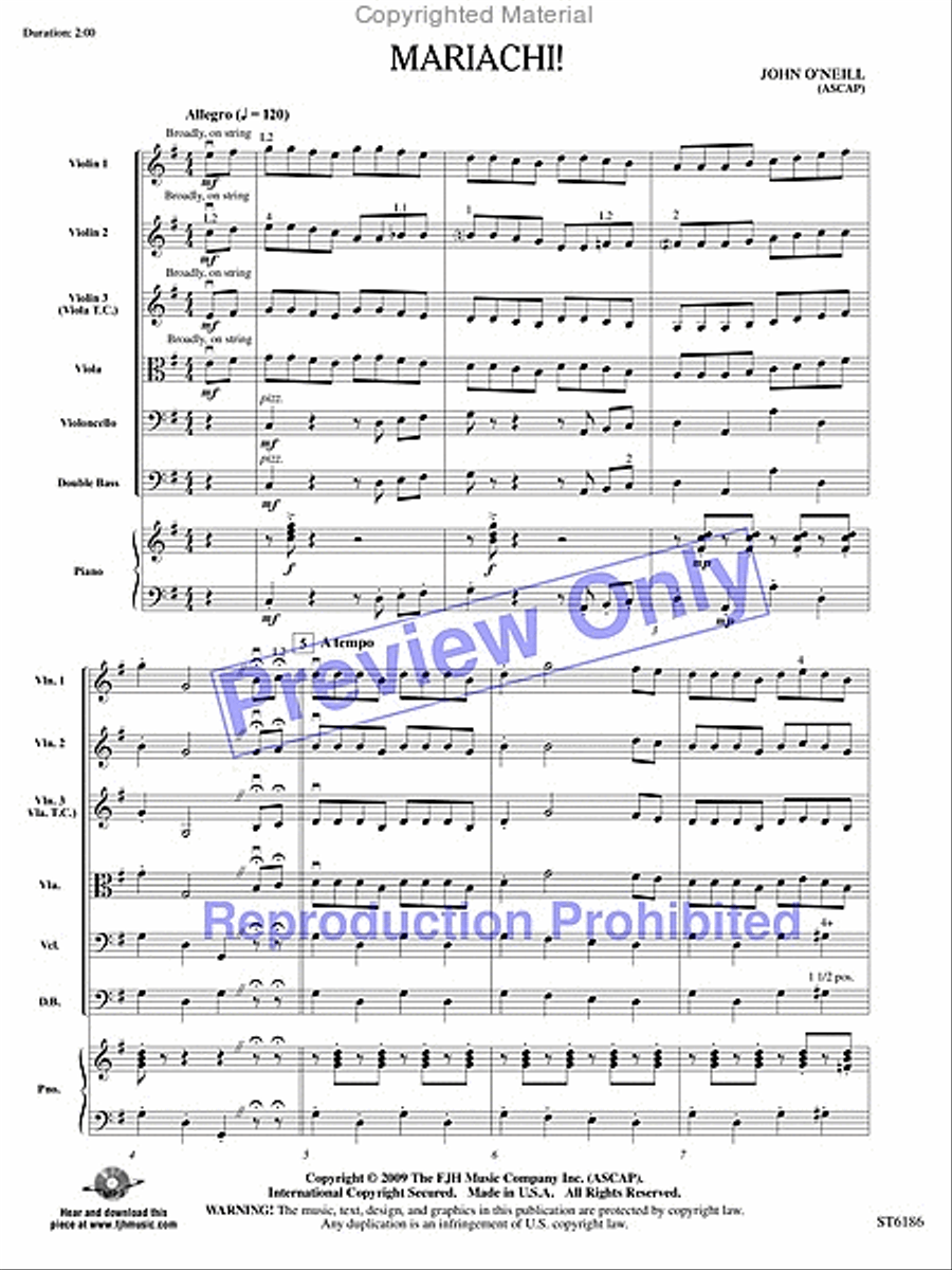 Mariachi! String Orchestra scores gallery preview page 2