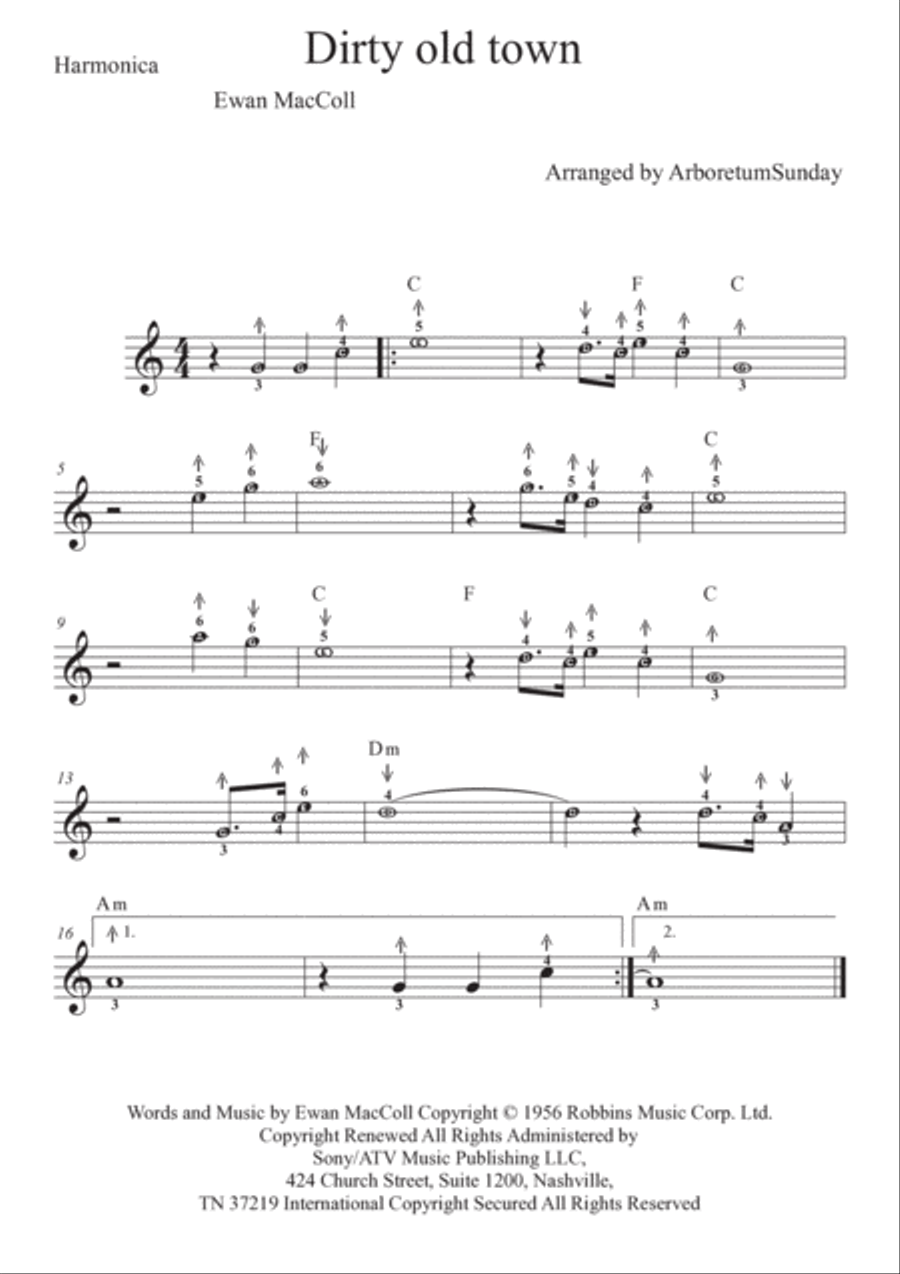 Dirty Old Town Dirty Old Town Clarinet scores gallery preview page 6