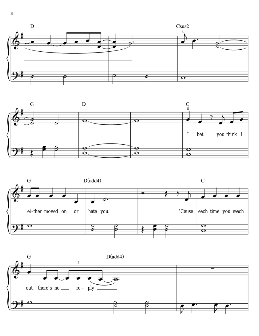 I Almost Do Easy Piano scores gallery preview page 4