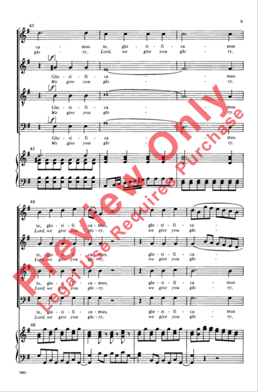 Gloria 4-Part scores gallery preview page 9
