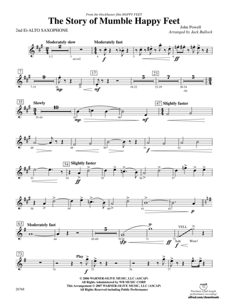 The Story of Mumble Happy Feet: 2nd E-flat Alto Saxophone