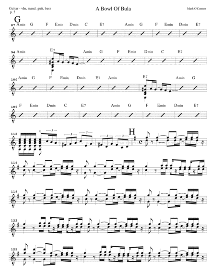 Thirty-Year Retrospective Collection (Guitar Part – violin, mandolin, guitar, bass) Small Ensemble scores gallery preview page 6
