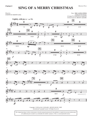 Book cover for Sing of a Merry Christmas (Full Orchestra) - Bb Clarinet 2