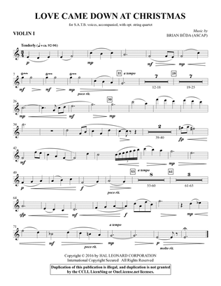 Love Came Down at Christmas - Violin 1