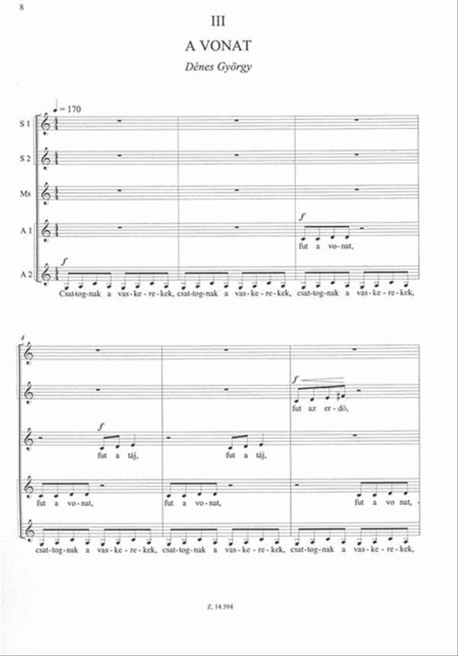 Gyermekláncfü for children's choir Children's Choir scores gallery preview page 4