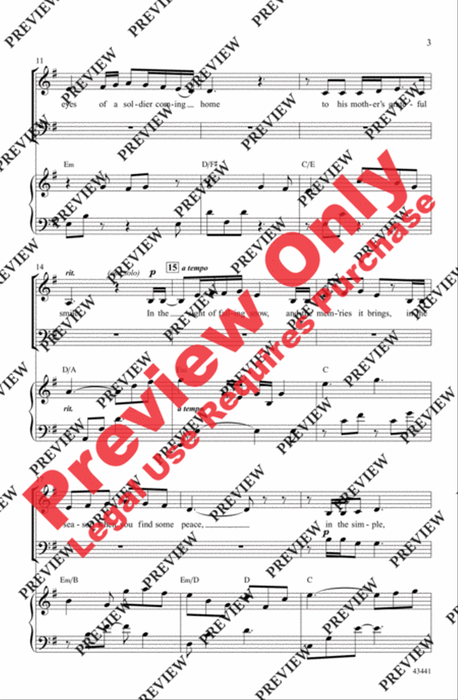 December Prayer 4-Part scores gallery preview page 3