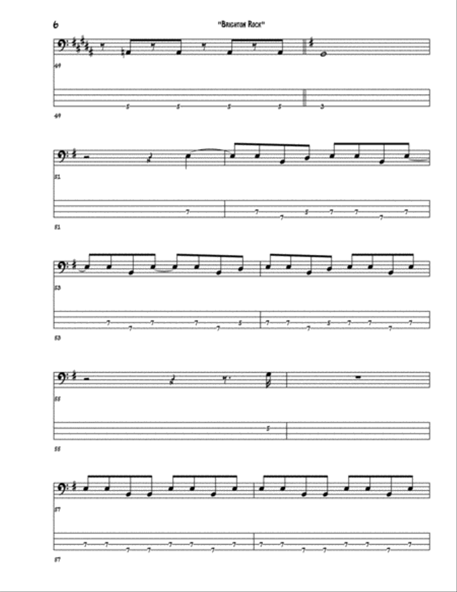 Brighton Rock Bass Guitar scores gallery preview page 6
