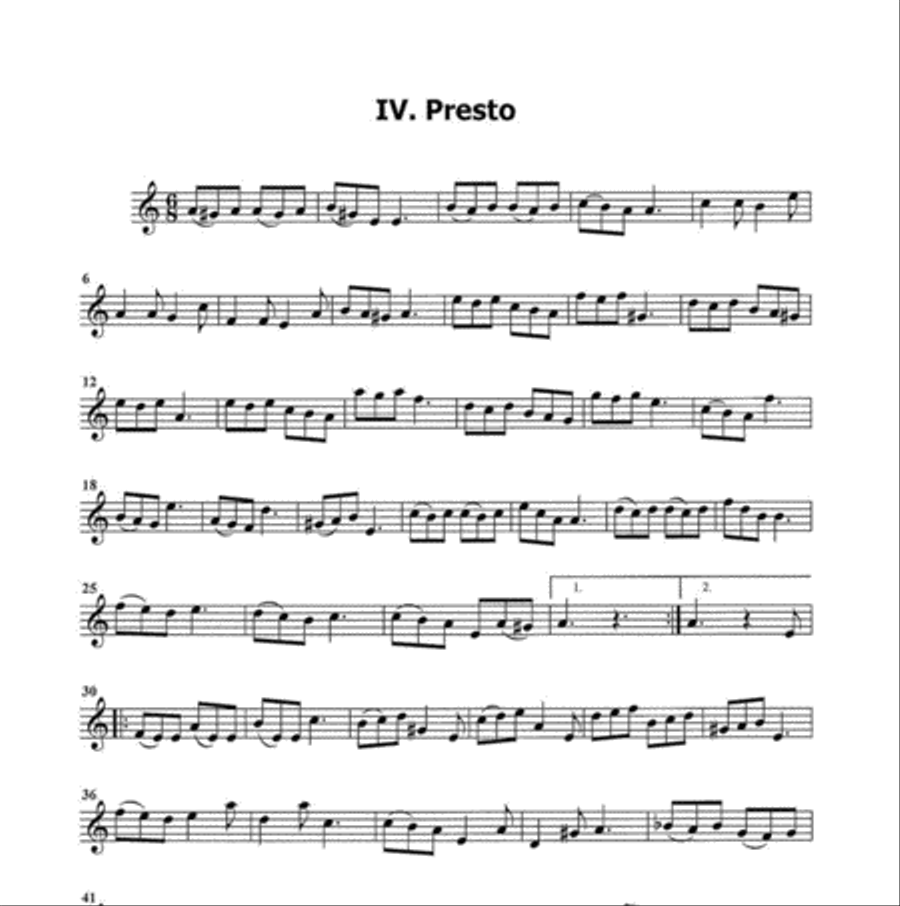 Hommage À Telemann Recorder scores gallery preview page 5