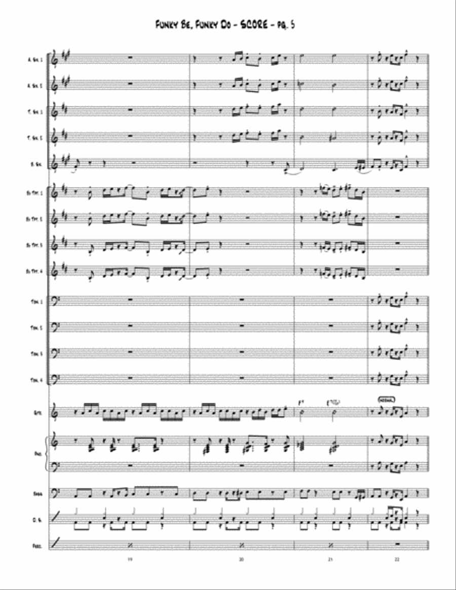 Funky Be, Funky Do Jazz Ensemble scores gallery preview page 6