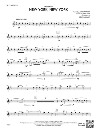 Theme from New York, New York: 1st B-flat Clarinet