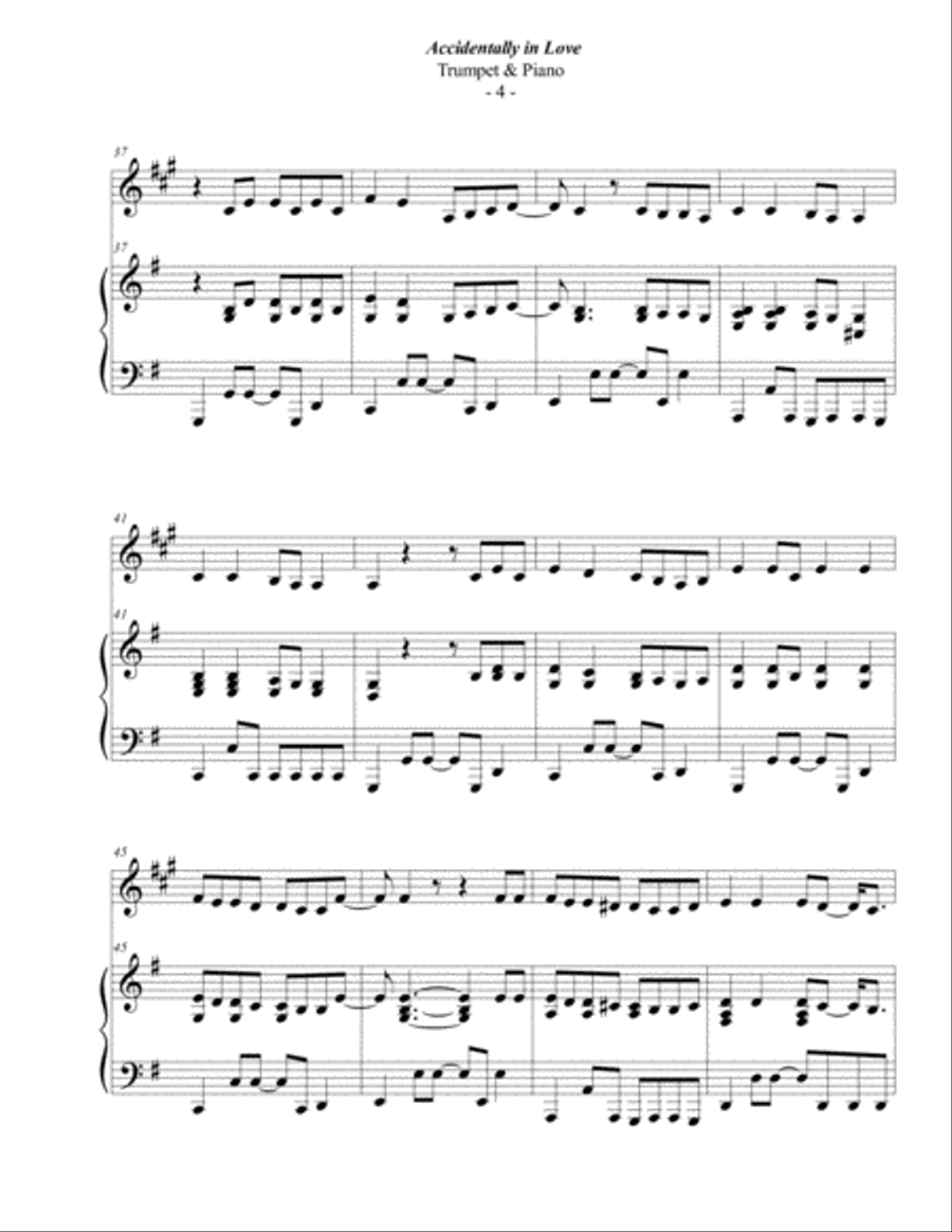 Accidentally In Love Accidentally In Love Trumpet Solo scores gallery preview page 4