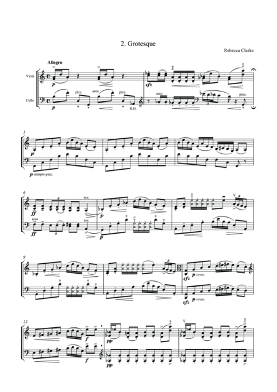 Two Pieces for viola (or violin) and cello String Trio scores gallery preview page 5