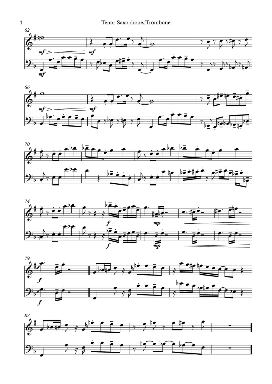 Watermelon Man Watermelon Man Trombone Duet scores gallery preview page 5