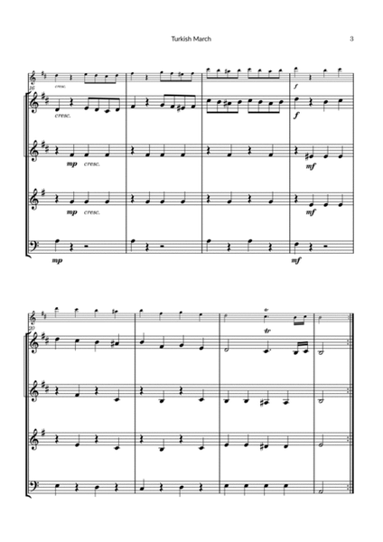 Turkish March by Mozart - Brass Quartet image number null
