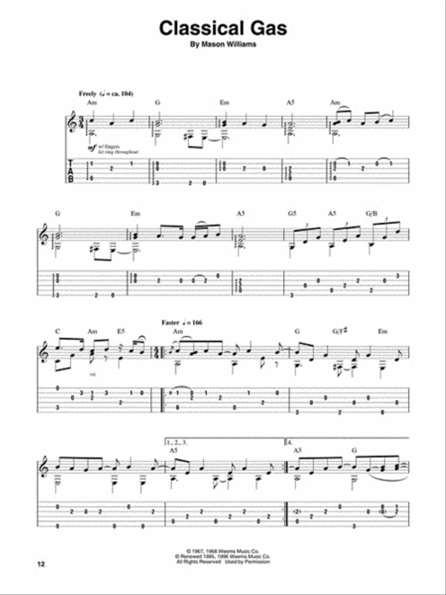 Classical Pop Acoustic Guitar scores gallery preview page 5