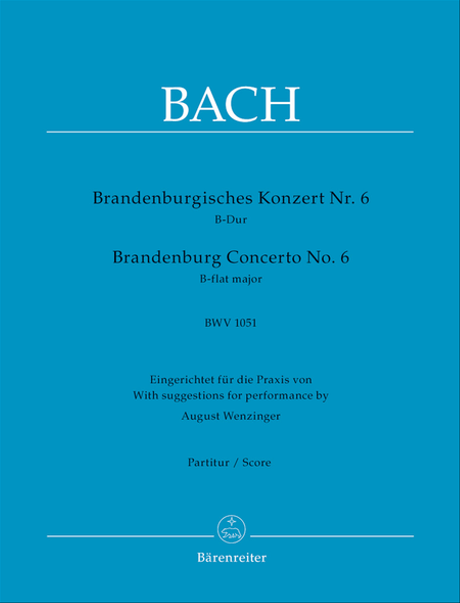 Brandenburg Concerto, No. 6 B flat major, BWV 1051 String Orchestra scores gallery preview page 1