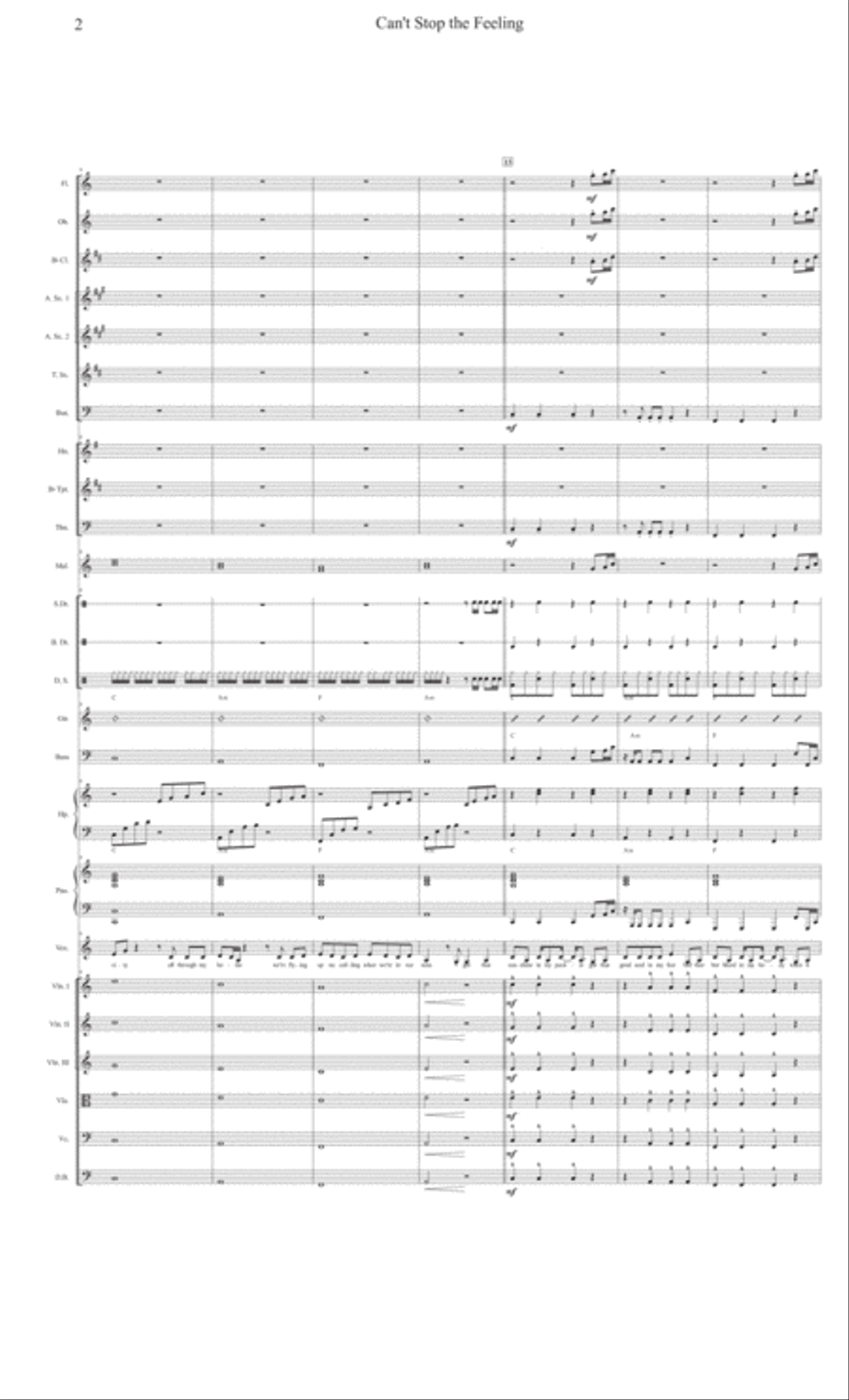 Can't Stop The Feeling from TROLLS Choir scores gallery preview page 2