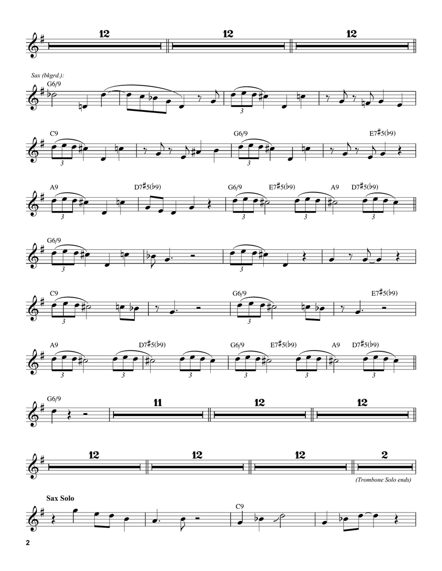 Blues In The Closet Alto Saxophone scores gallery preview page 2
