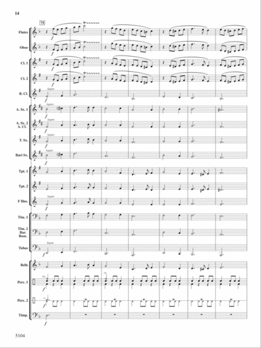 A Christmas Fantasy in 3/4 Time Concert Band scores gallery preview page 13