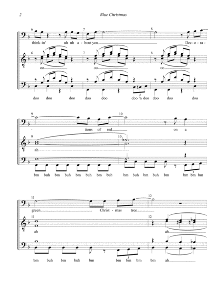 Blue Christmas TTBB scores gallery preview page 2