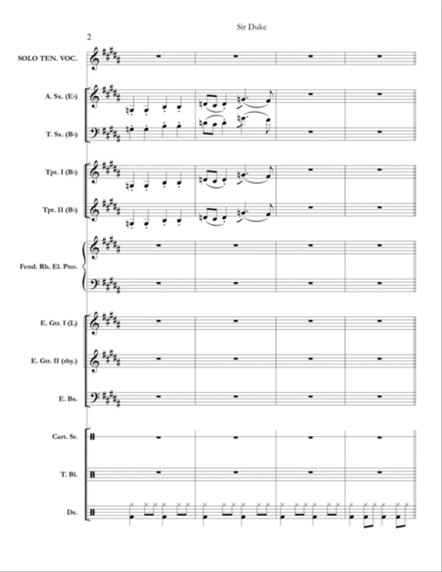 Sir Duke Sir Duke Large Ensemble scores gallery preview page 2
